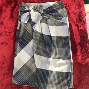 ZARA mid length tie bow from skirt plaid check(A)M